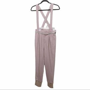 Leur Logette Wool Blend Mauve Strappy Suspender Style Trouser Pants Approx XS